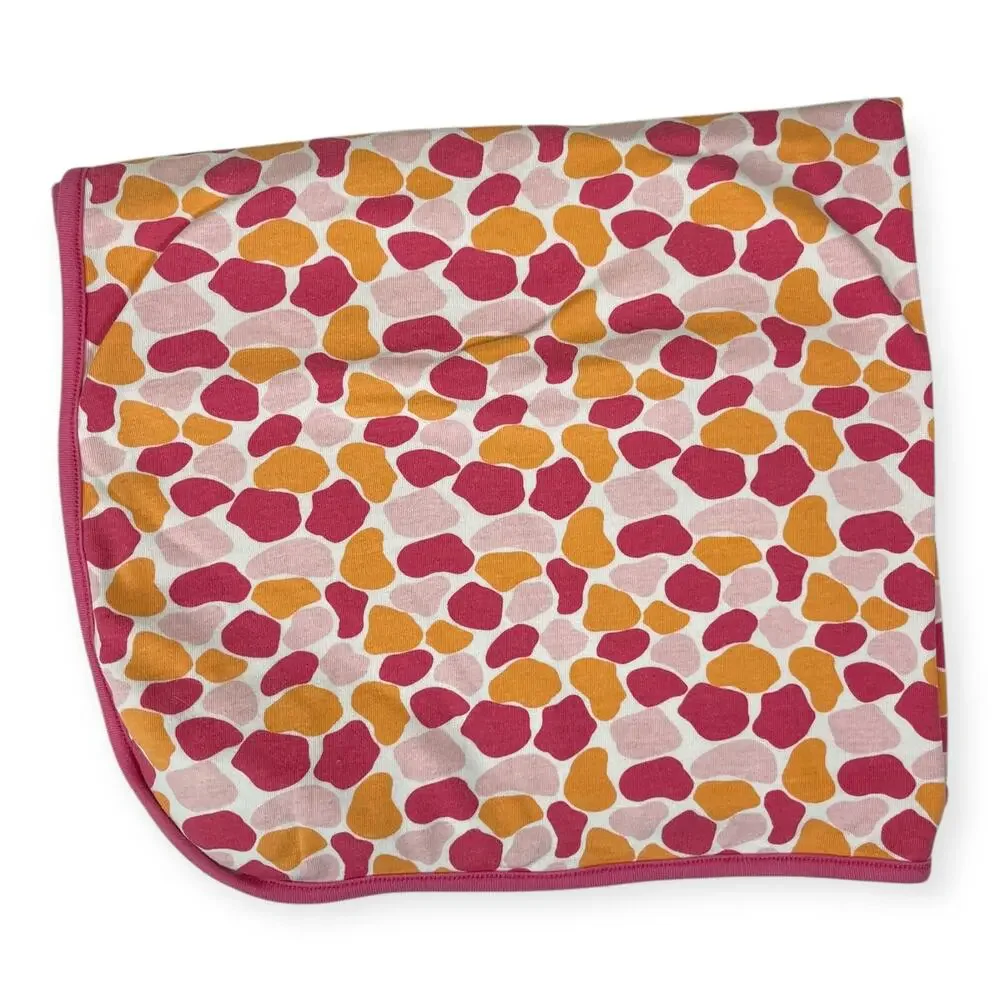 Gymboree Jolly Giraffe Pink Orange Spotted Baby Blanket Embroidered 2016